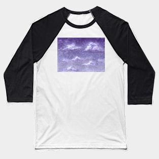 Violet Sky and White Clouds Baseball T-Shirt